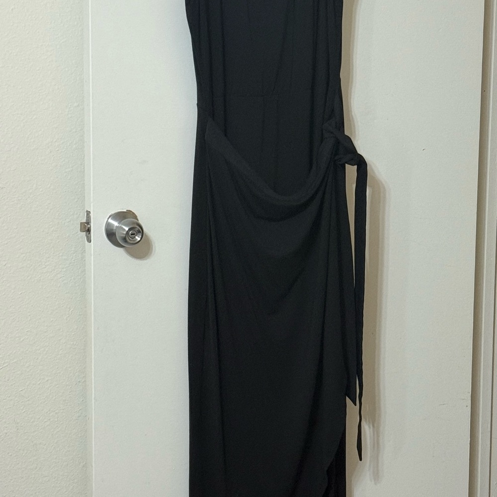 White House Black Market Asymmetrical Black Dress